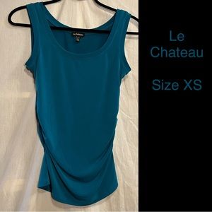 Le Chateau petrol- blue sleeveless maternity top size XS